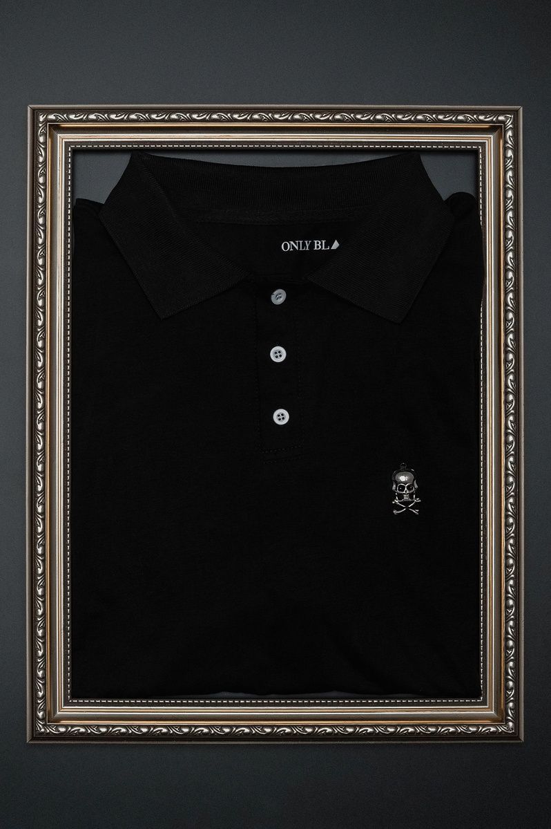 Black Men's Short Sleeve Polo Shirt
