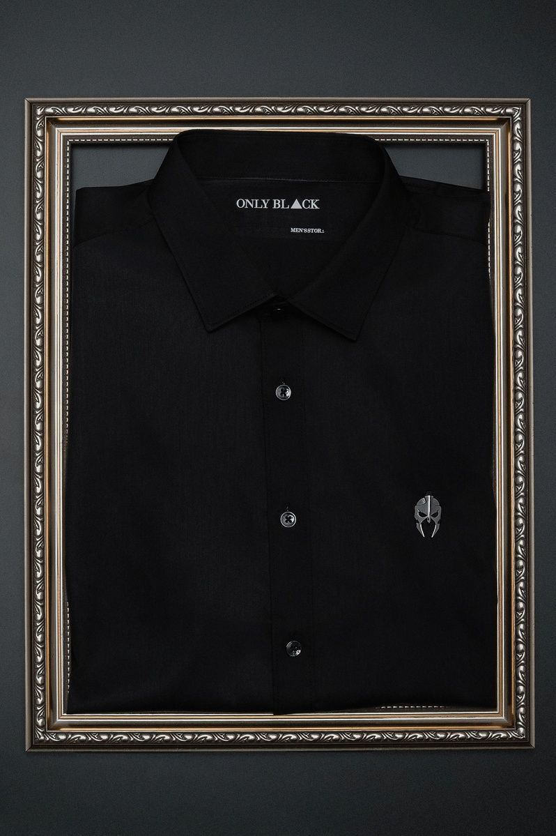 Black Men's Long Sleeve Shirt