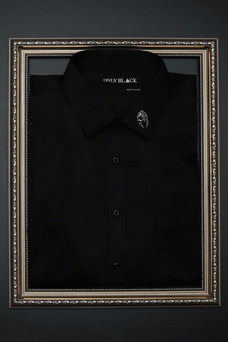 Black Men's Long Sleeve Shirt