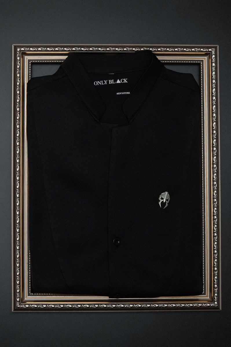 Black Men's Long Sleeve Shirt