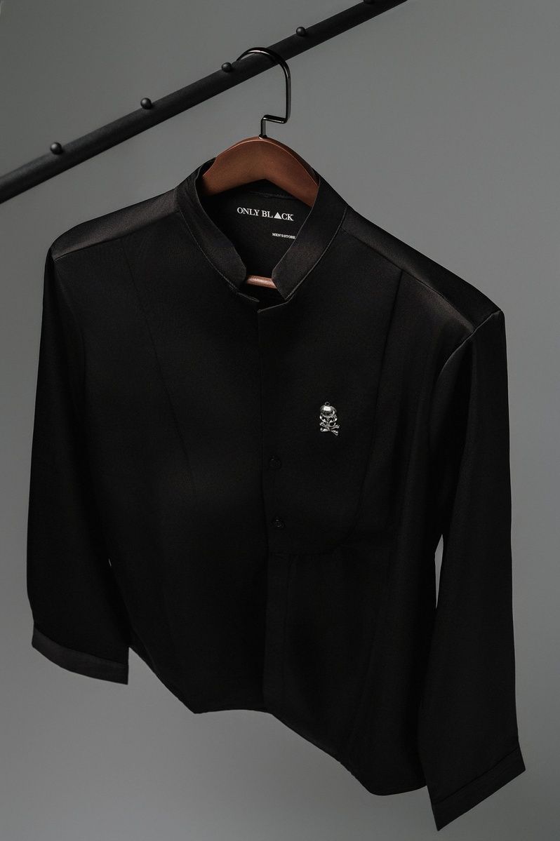 Black Men's Long Sleeve Shirt