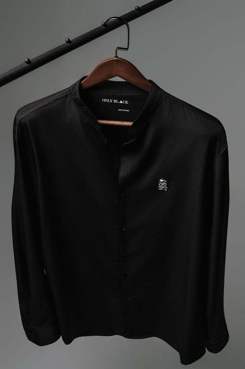 Black Men's Long Sleeve Shirt