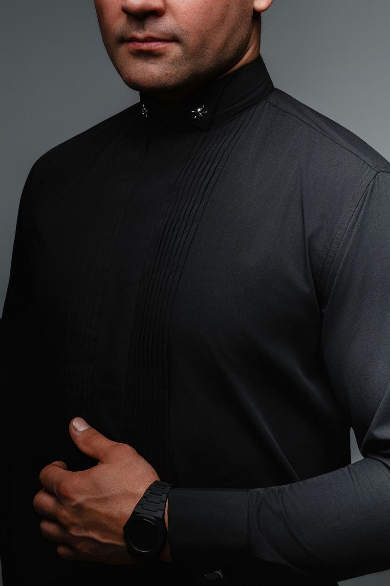 Black Men's Long Sleeve Shirt